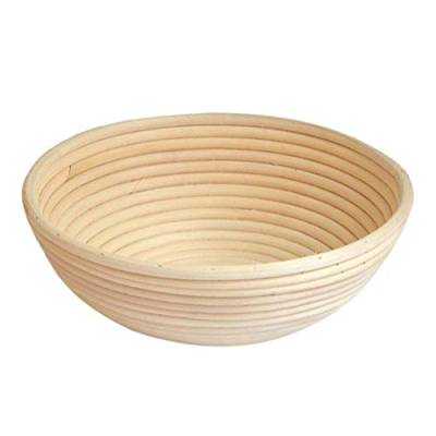 Gärkorb Gärkörbchen Rund, 20*8 cm, Ø 20cm Brot Teig Korb Form Gärkörbe Korb aus Natürlichem Peddigrohr für selbstgemachtes Brot für professionelle und häusliche Bäcker, Brotbacken, Bäckermesser von UNKCEST